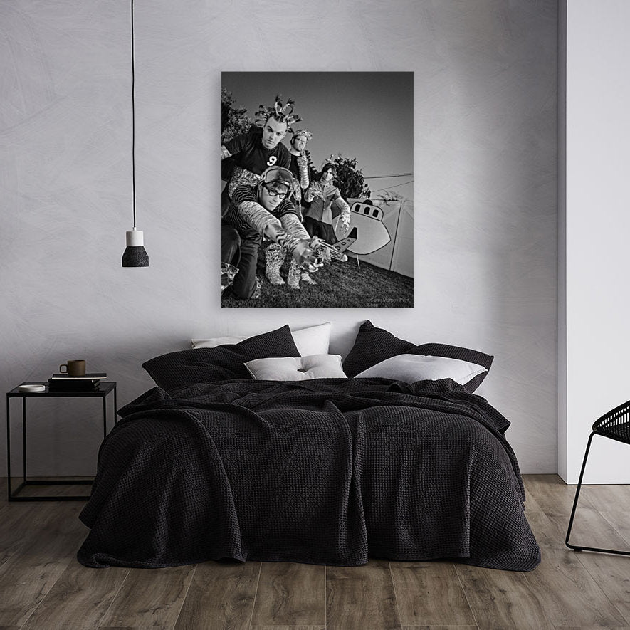 sean murphy photography weezer black and white canvas print above bed interior decor